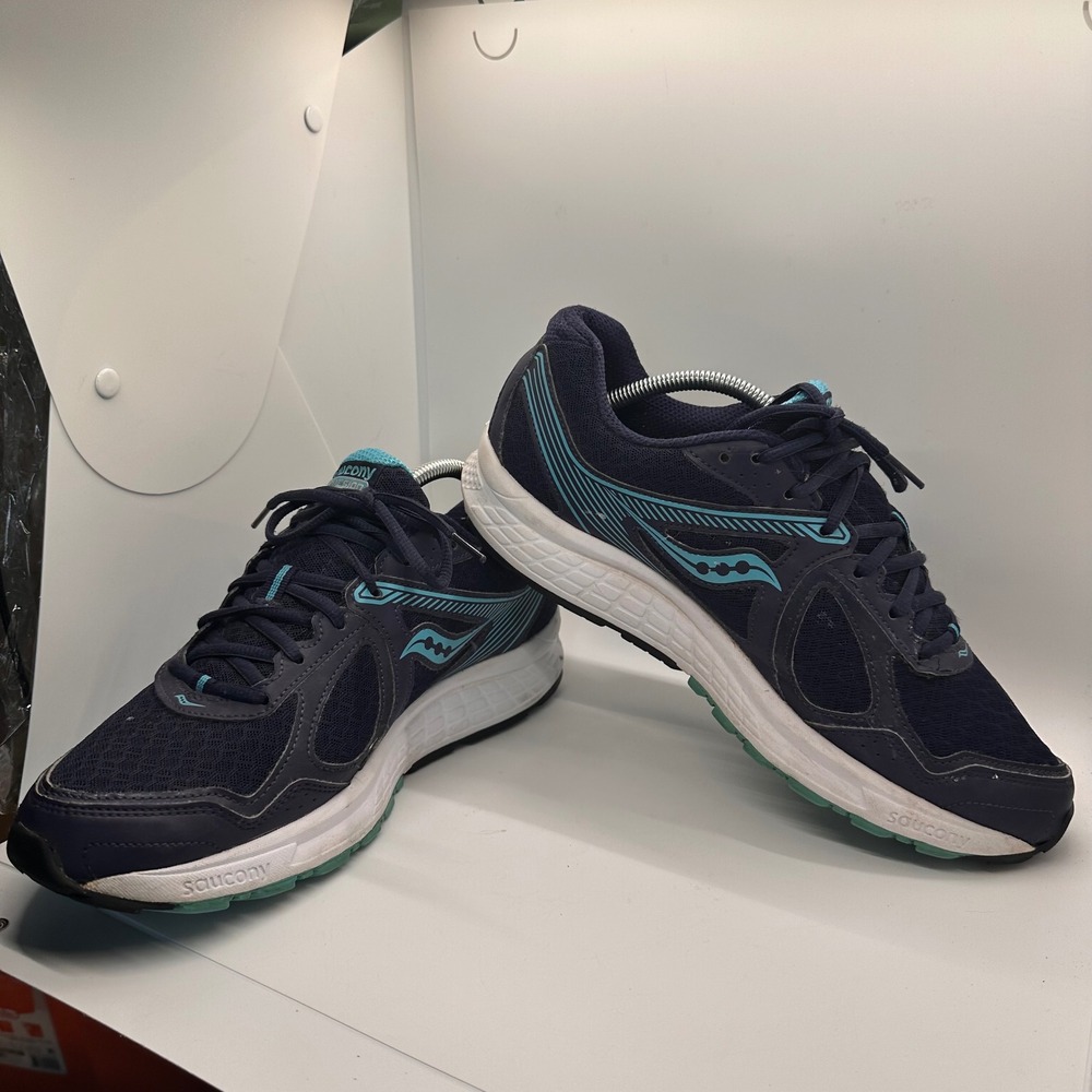Saucony Cohesion ST Womens‎ Size 12 Blue Teal Running Shoes Sneakers S15333-18